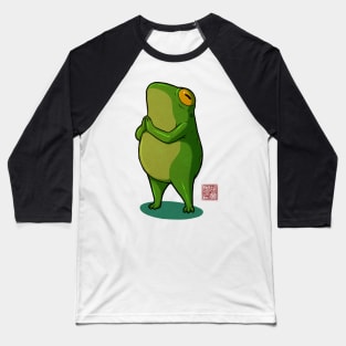 Yoga Frog Prayer Pose Sun Salutation Baseball T-Shirt
